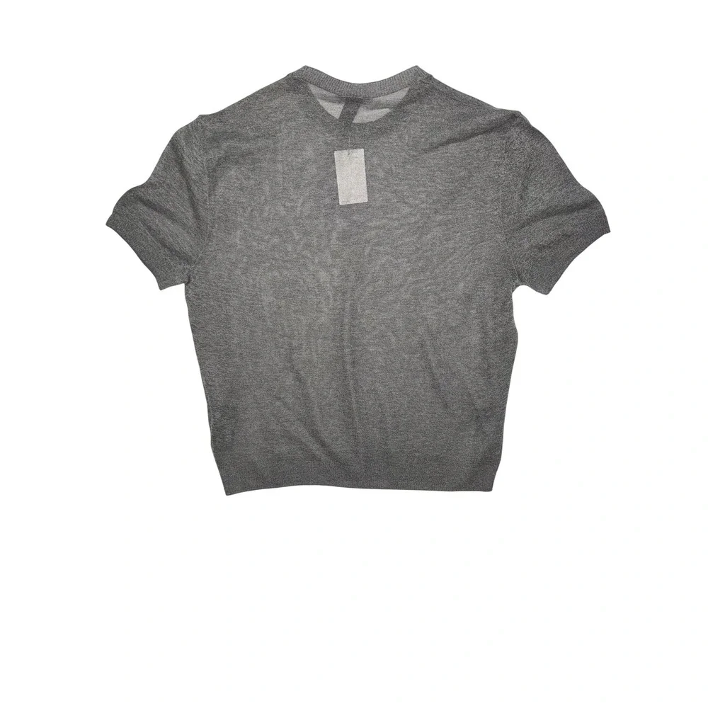 H&M Regular Fit Short Sleeve Sheer Knit Sweater Grey‎ Mens Large NWT